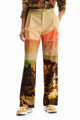 Pantalon wide legs - Beige