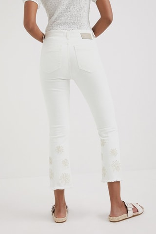 Jean bootcut 7/8 Blanc