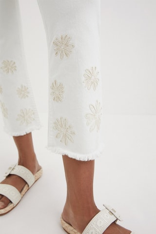 Jean bootcut 7/8 Blanc