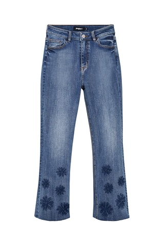 Jean flare 7/8 taille haute - Bleu