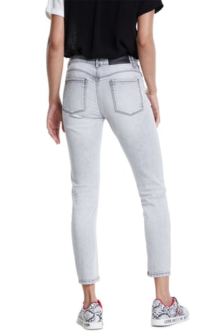 Jean slim 7/8 taille haute Gris