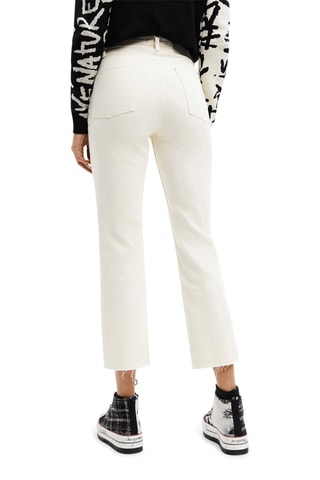 Jean droit 7/8 Blanc