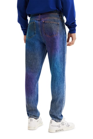 Jean droit Bleu cobalt et violet