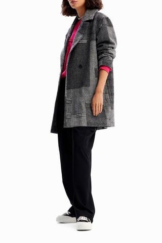 Manteau regular en laine - Gris