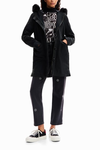 Manteau à capuche - Noir