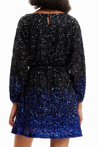 Robe à sequins Noir et bleu