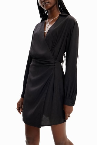 Robe portefeuille - Noir