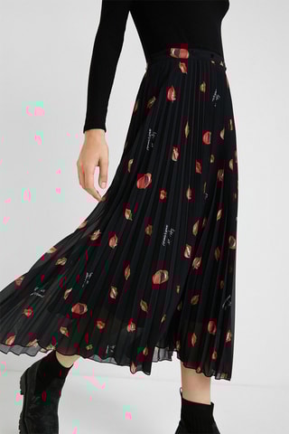 Robe plissée 2-en-1 Noir