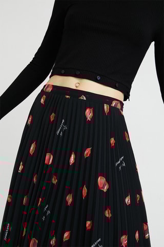 Robe plissée 2-en-1 Noir