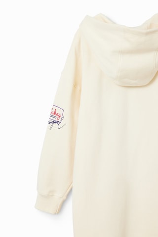 Robe sweat à capuche Mickey Disney - Écru