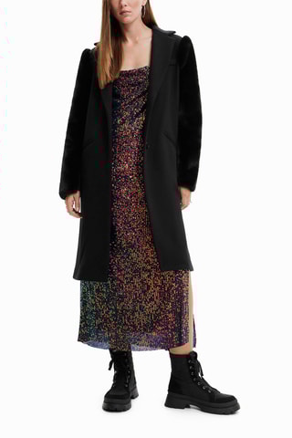 Manteau en laine Noir