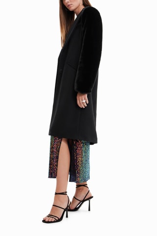 Manteau en laine Noir