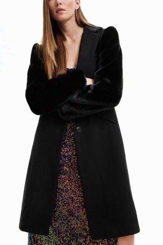 Manteau en laine Noir