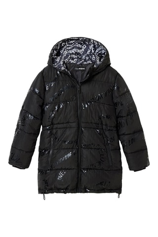 Doudoune à capuche Noir