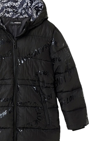 Doudoune à capuche Noir