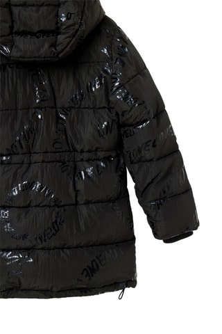 Doudoune à capuche Noir