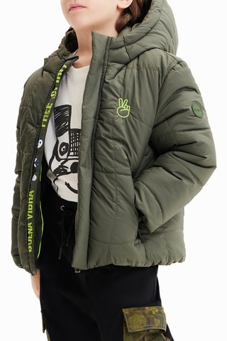 Doudoune à capuche - Vert