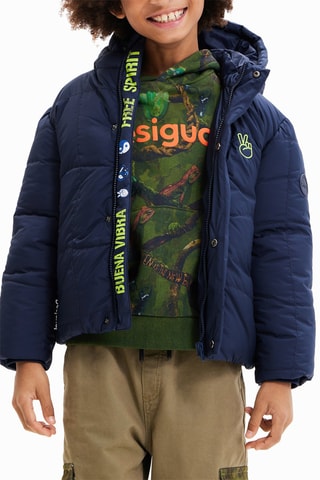 Doudoune à capuche - Bleu