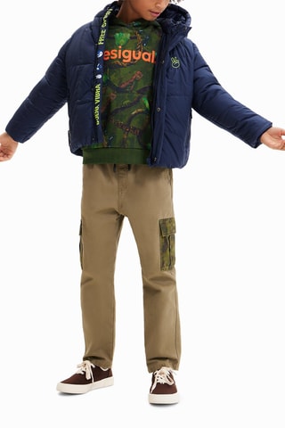 Doudoune à capuche - Bleu