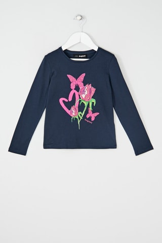 T-shirt à manches longues Bleu marine