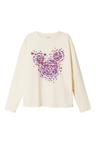 T-shirt Mickey Disney - Crème