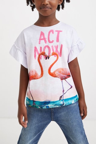 T-shirt Blanc et rose