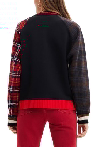 Sweat en laine Bleu marine et rouge