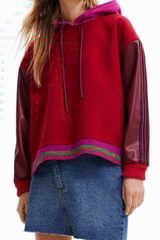 Sweat en laine Rouge et bordeaux