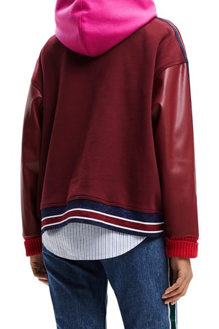 Sweat en laine Rouge et bordeaux