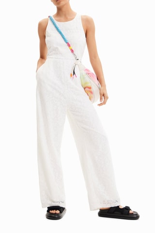 Combinaison bi-matière - Blanc