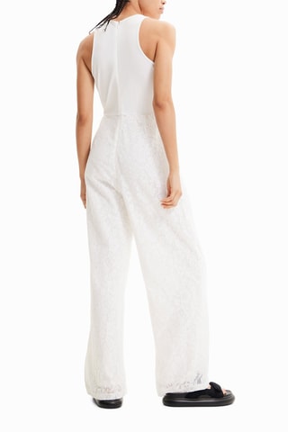 Combinaison bi-matière - Blanc