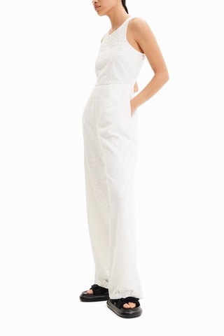 Combinaison bi-matière - Blanc