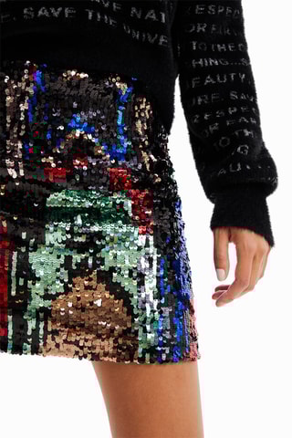 Minijupe taille haute Noir