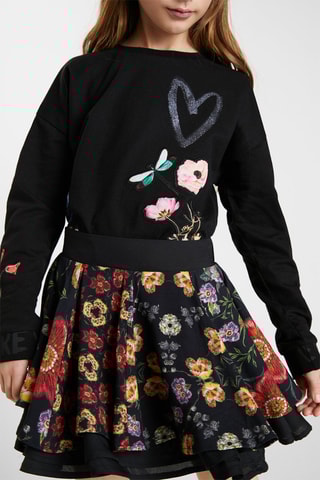 Jupe patineuse Noir et rouge