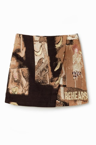 Jupe droite - Marron