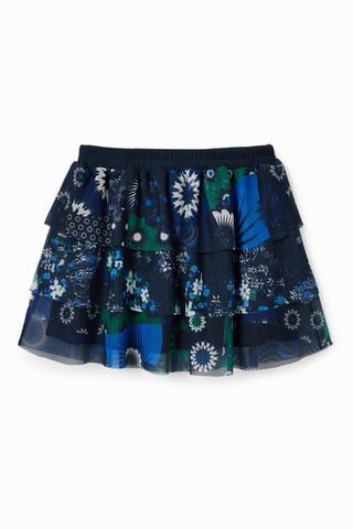 Jupe volantée - Bleu marine