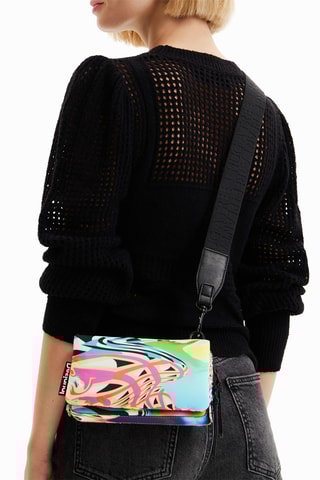 Sac bandoulière - Bleu clair et rose