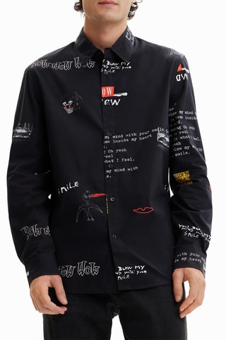 Chemise regular - Noir