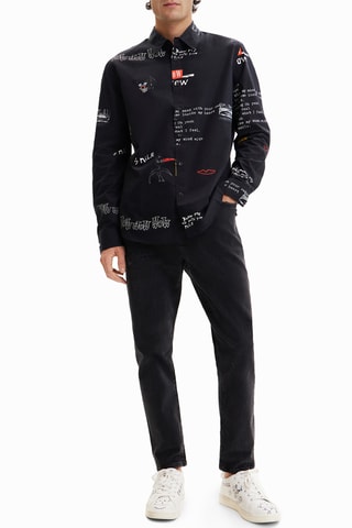 Chemise regular - Noir