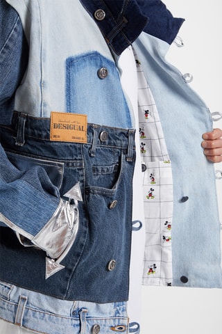 Veste en jean Mickey Disney - Bleu clair