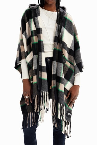 Poncho à capuche - Noir