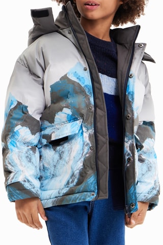 Doudoune à capuche - Gris