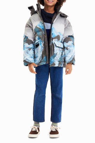 Doudoune à capuche - Gris