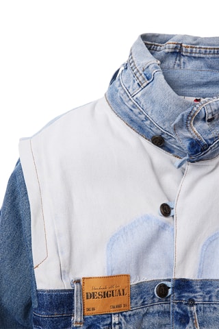 Veste en jean Mickey Disney - Bleu clair et blanc