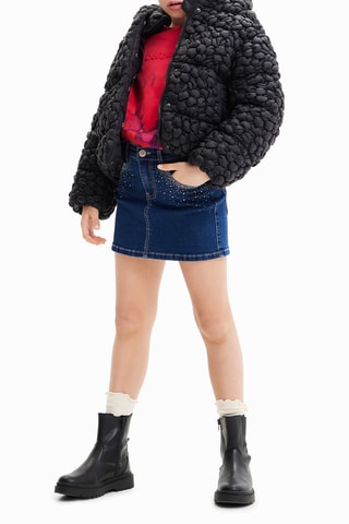 Doudoune à capuche - Noir