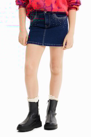 Minijupe en jean - Bleu foncé