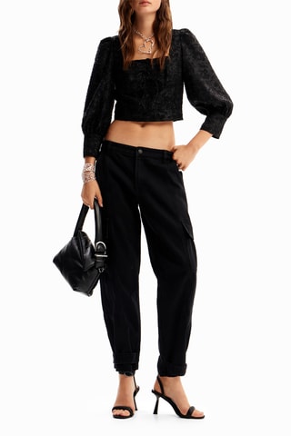 Crop top regular - Noir