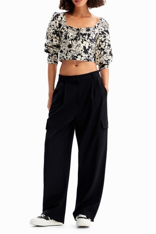 Crop top regular - Noir