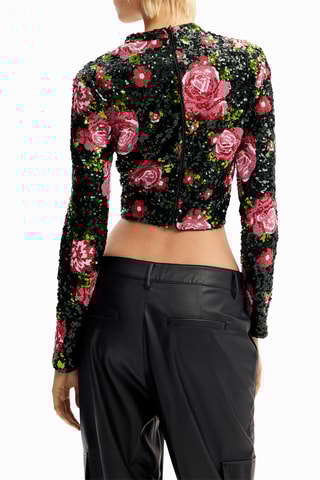 Crop top slim - Noir