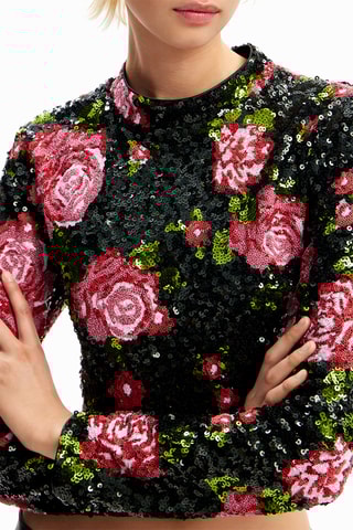 Crop top slim - Noir